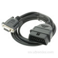 OBD11 16PIN Cable de diagnóstico de extensión masculina a DB9